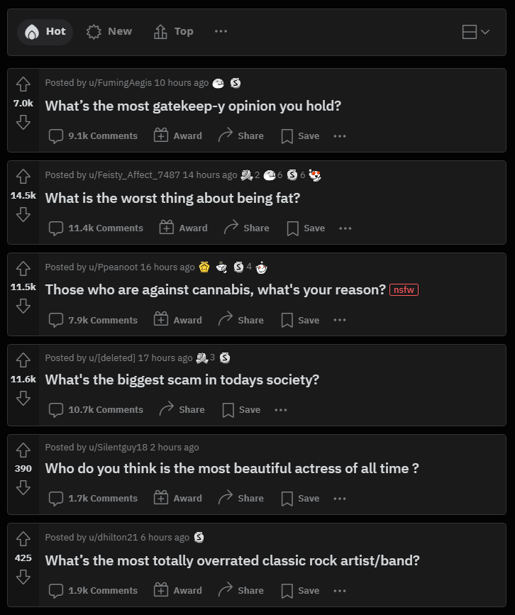 askreddit questions