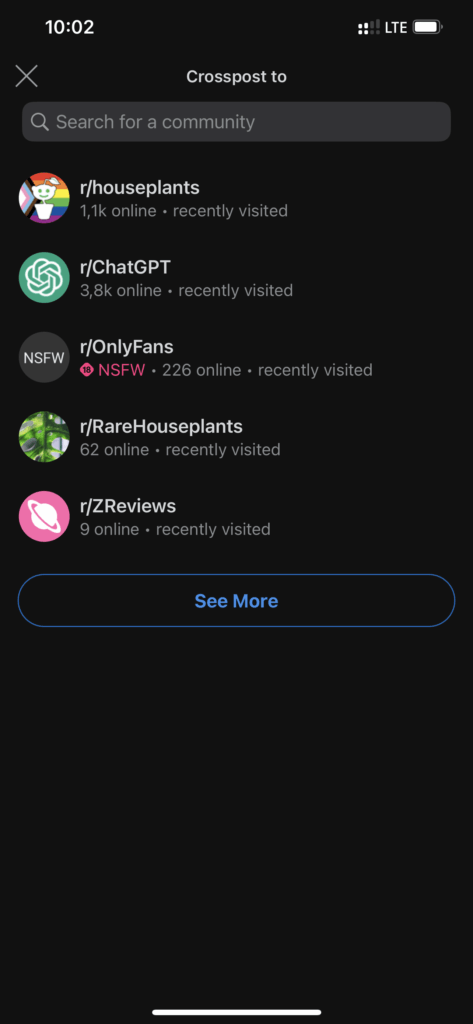 crosspost on reddit mobile screenshot 2